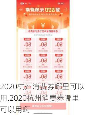 2020杭州消费券哪里可以用,2020杭州消费券哪里可以用啊