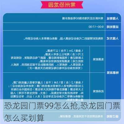 恐龙园门票99怎么抢,恐龙园门票怎么买划算