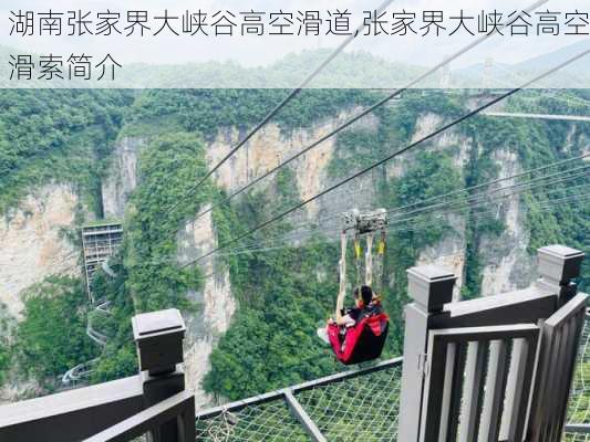 湖南张家界大峡谷高空滑道,张家界大峡谷高空滑索简介