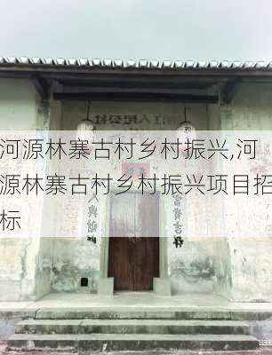 河源林寨古村乡村振兴,河源林寨古村乡村振兴项目招标